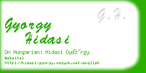 gyorgy hidasi business card